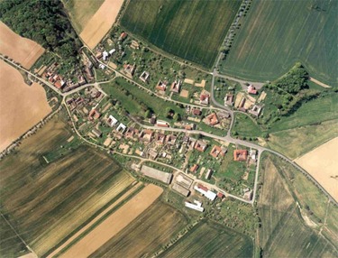 letecký snímek obce